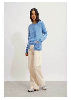 AUTHENTIC CASHMERE Kaszmirowy kardigan "Caron" w kolorze błękitnym ze sklepu Limango Polska w kategorii Swetry damskie - zdjęcie 188162114