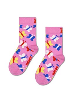 Happy Socks Skarpety "Butterfly" w kolorze jasnoróżowym ze wzorem ze sklepu Limango Polska w kategorii Skarpetki dziecięce - zdjęcie 188162513
