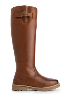 TRAVELIN' Skórzane kozaki "Dannemare" w kolorze jasnobrązowym ze sklepu Limango Polska w kategorii Kozaki damskie - zdjęcie 188162680