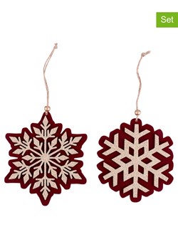 Villa d´Este Zawieszki dekoracyjne (6 szt.) "Natale" w kolorze czerwonym - Ø 15 cm ze sklepu Limango Polska w kategorii Dekoracje bożonarodzeniowe - zdjęcie 188163140