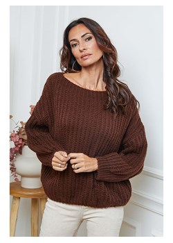 So Cachemire Sweter "Candji" w kolorze brązowym ze sklepu Limango Polska w kategorii Swetry damskie - zdjęcie 188163180