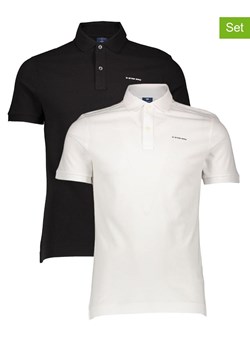 G-Star Koszulki polo (2 szt.) w kolorze białym i czarnym ze sklepu Limango Polska w kategorii T-shirty męskie - zdjęcie 188163230