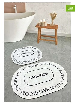 Colourful Cotton Dywaniki łazienkowe (2 szt.) w kolorze czarno-białym ze sklepu Limango Polska w kategorii Akcesoria łazienkowe - zdjęcie 188163283