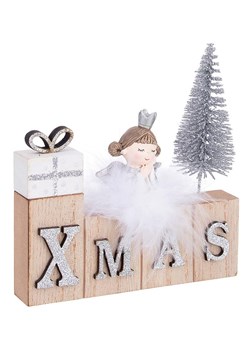 Bizzotto Figurka dekoracyjna "Angel" w kolorze srebrno-jasnobrązowym - wys. 14 cm ze sklepu Limango Polska w kategorii Dekoracje - zdjęcie 188163481