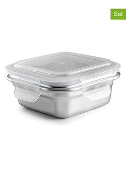 Ibili Pojemniki (2 szt.) "Keepklin" w kolorze srebrnym - 300 ml ze sklepu Limango Polska w kategorii Pojemniki kuchenne - zdjęcie 188163554