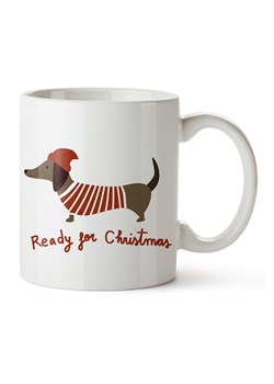 The Wild Hug Kubek "Ready for Christmas" w kolorze biało-czerwonym - wys. 10 cm ze sklepu Limango Polska w kategorii Naczynia - zdjęcie 188164060