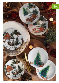 Hermia Talerzyki deserowe (6 szt.) w kolorze biało-zielonym - Ø 21 cm ze sklepu Limango Polska w kategorii Naczynia - zdjęcie 188164213