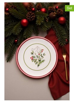 Hermia Talerzyki deserowe (6 szt.) w kolorze kremowo-czerwonym - Ø 19,3 cm ze sklepu Limango Polska w kategorii Naczynia - zdjęcie 188164244