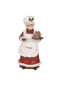 Clayre &amp; Eef Figurka dekoracyjna w kolorze biało-czerwonym - 15 x 30 cm ze sklepu Limango Polska w kategorii Dekoracje - zdjęcie 188164354