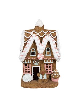 Clayre &amp; Eef Dekoracyjny domek LED w kolorze jasnobrązowym - 22 x 39 x 18 cm ze sklepu Limango Polska w kategorii Dekoracje - zdjęcie 188164400