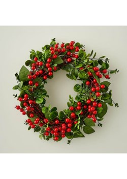 BELLA MAISON Sztuczny wianek w kolorze zielono-czerwonym - Ø 42 cm ze sklepu Limango Polska w kategorii Dekoracje bożonarodzeniowe - zdjęcie 188164970