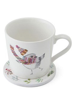 Mikasa Kubek jumbo "Robin" w kolorze białym ze wzorem - 380 ml ze sklepu Limango Polska w kategorii Dzbanki i zaparzacze - zdjęcie 188165090