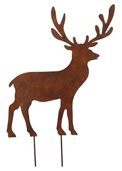 POSIWIO Dekoracja ogrodowa "Deer" w kolorze jasnobrązowym - 53 x 59 cm ze sklepu Limango Polska w kategorii Dekoracje i akcesoria ogrodowe - zdjęcie 188165224