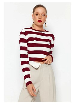 trendyol Sweter w kolorze bordowo-białym ze sklepu Limango Polska w kategorii Swetry damskie - zdjęcie 188165791