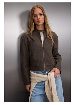 trendyol Kurtka w kolorze ciemnobrązowym ze skóry syntetycznej ze sklepu Limango Polska w kategorii Kurtki damskie - zdjęcie 188165821