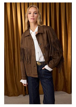 trendyol Kurtka koszulowa w kolorze brązowym ze sklepu Limango Polska w kategorii Kurtki damskie - zdjęcie 188165833