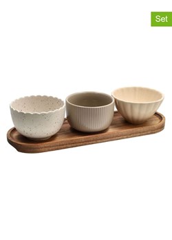 Tognana 4-częściowy zestaw w kolorze brązowo-beżowym - dł. 29 cm ze sklepu Limango Polska w kategorii Misy i tace dekoracyjne - zdjęcie 188165970