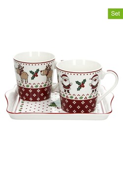 Tognana 3-częściowy zestaw "Happy Santa" w kolorze biało-czerwonym - 330 ml ze sklepu Limango Polska w kategorii Dzbanki i zaparzacze - zdjęcie 188165974