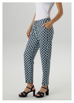 Aniston Spodnie w kolorze czarno-turkusowym ze sklepu Limango Polska w kategorii Spodnie damskie - zdjęcie 188166154