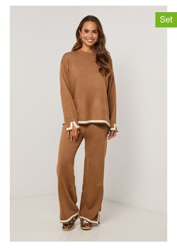 Soft Cashmere 2-częściowy zestaw w kolorze karmelowym ze sklepu Limango Polska w kategorii Swetry damskie - zdjęcie 188167462