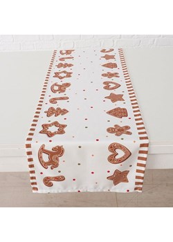 Boltze Bieżnik "Ginger" w kolorze jasnobrązowo-białym - 140 x40 cm ze sklepu Limango Polska w kategorii Obrusy i bieżniki - zdjęcie 188167983