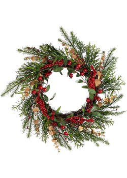 GILDE Wianek w kolorze zielono-czerwonym - Ø 55 cm ze sklepu Limango Polska w kategorii Dekoracje - zdjęcie 188168192