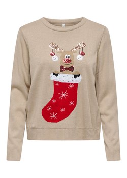 ONLY Sweter w kolorze beżowo-czerwonym ze sklepu Limango Polska w kategorii Swetry damskie - zdjęcie 188168424