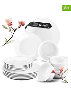 Moritz &amp; Moritz 18-częściowy zestaw naczyń "Basic" w kolorze białym ze sklepu Limango Polska w kategorii Naczynia - zdjęcie 188168641