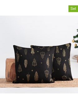 GAMUSI Poszewki (2 szt.) "Silvet" w kolorze złoto-czarnym na poduszkę ze sklepu Limango Polska w kategorii Poduszki dekoracyjne - zdjęcie 188168902