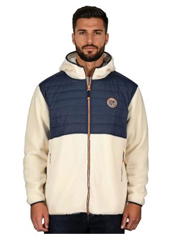 Geographical Norway Kurtka polarowa "Tangus" w kolorze granatowo-kremowym ze sklepu Limango Polska w kategorii Bluzy męskie - zdjęcie 188169253