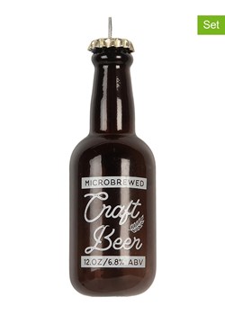 Clayre &amp; Eef Zawieszki świąteczne (2 szt.) w kolorze brązowym - wys. 13 x Ø 5 cm ze sklepu Limango Polska w kategorii Dekoracje bożonarodzeniowe - zdjęcie 188169420