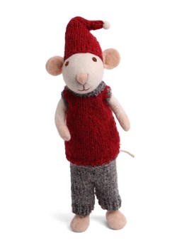 Gry &amp; Sif Figurka dekoracyjna "Mouse" w kolorze biało-czerwonym - 6 x 27 x 6 cm ze sklepu Limango Polska w kategorii Dekoracje - zdjęcie 188169474