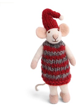 Gry &amp; Sif Figurka dekoracyjna "Mouse" w kolorze kremowo-czerwonym - 4 x 14 x 3 cm ze sklepu Limango Polska w kategorii Dekoracje - zdjęcie 188169481