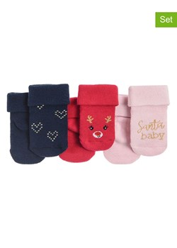 COOL CLUB Skarpety (3 pary) w kolorze czerwonym, granatowym i jasnoróżowym ze sklepu Limango Polska w kategorii Skarpetki dziecięce - zdjęcie 188170744