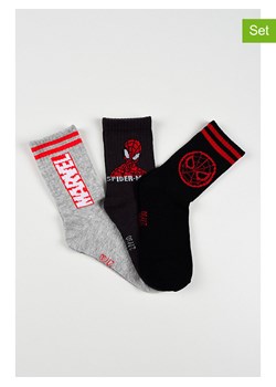 Spiderman Skarpety (3 pary) "Spider-Man" w kolorze szaro-czarnym ze sklepu Limango Polska w kategorii Skarpetki dziecięce - zdjęcie 188172154