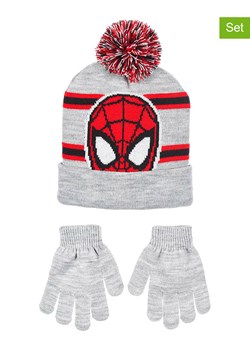 Spiderman 2-częściowy zestaw "Spider-Man" w kolorze szaro-czerwonym ze sklepu Limango Polska w kategorii Czapki dziecięce - zdjęcie 188172270