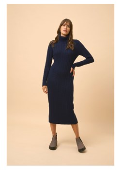 Just Cashmere Kaszmirowa sukienka "Dolkar" w kolorze granatowym ze sklepu Limango Polska w kategorii Sukienki - zdjęcie 188172361