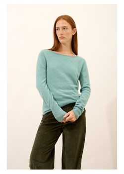 Just Cashmere Kaszmirowy sweter "Grace" w kolorze turkusowym ze sklepu Limango Polska w kategorii Swetry damskie - zdjęcie 188172381