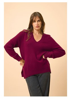 Just Cashmere Kaszmirowy sweter "Opal" w kolorze bordowym ze sklepu Limango Polska w kategorii Swetry damskie - zdjęcie 188172423