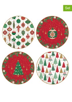 Easy Life Talerzyki deserowe (4 szt.) w kolorze zielono-czerwonym - Ø 19 cm ze sklepu Limango Polska w kategorii Naczynia - zdjęcie 188174292