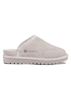 LUHTA Skórzane kapcie "Hupsu" w kolorze kremowym ze sklepu Limango Polska w kategorii Kapcie damskie - zdjęcie 188175684