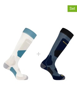 SALOMON Skarpety narciarskie (2 pary) "Access" w kolorze niebiesko-kremowym ze sklepu Limango Polska w kategorii Skarpetki męskie - zdjęcie 188178911
