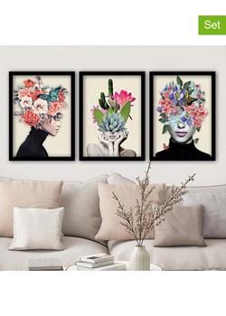 wall addiction Druki na drewnie (3 szt.) w ramce ze sklepu Limango Polska w kategorii Obrazy - zdjęcie 188188720