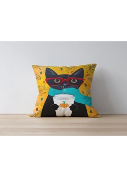 Wallity Poszewka w kolorze czarno-żółtym na poduszkę ze sklepu Limango Polska w kategorii Poduszki dekoracyjne - zdjęcie 188188740
