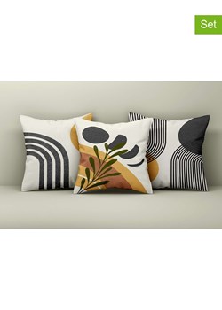 Wallity Poszewki (3 szt.) w kolorze kremowo-żółto-antracytowym na poduszkę ze sklepu Limango Polska w kategorii Poduszki dekoracyjne - zdjęcie 188188853