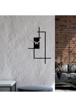 Wallity Zegar ścienny w kolorze czarnym - 49 x 30 cm ze sklepu Limango Polska w kategorii Zegary - zdjęcie 188188893