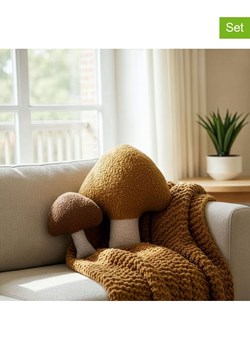 Wallity Poduszki (2 szt.) w kolorze brązowo-białym ze sklepu Limango Polska w kategorii Poduszki dekoracyjne - zdjęcie 188189062