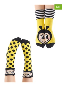 Denokids Skarpety (2 pary) "Bee" w kolorze żółtym ze sklepu Limango Polska w kategorii Skarpetki dziecięce - zdjęcie 188189590