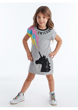 Denokids Sukienka "Unicorn" w kolorze szarym ze sklepu Limango Polska w kategorii Sukienki dziewczęce - zdjęcie 188190792