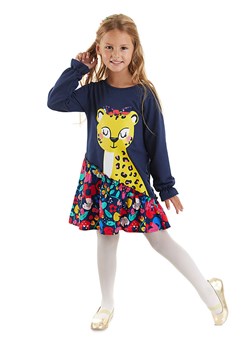 Denokids Sukienka "Leopard" w kolorze granatowym ze sklepu Limango Polska w kategorii Sukienki dziewczęce - zdjęcie 188190963